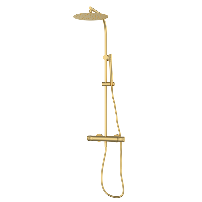 75499757 PREMIUM Матовый Золотой смеситель для душа с колонкой Матовое Золото GRB MIXERS 