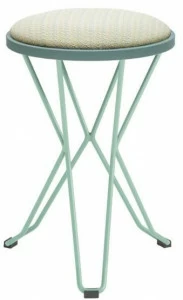 iSimar Низкий стальной табурет со встроенной подушкой Madrid 8110