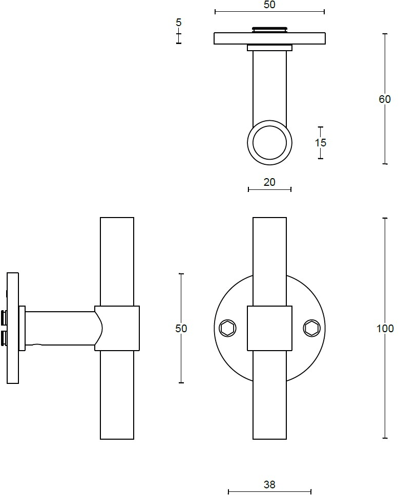 Formani Ручка из нержавеющей стали на розетке One Pbt15/50 - Вид №17