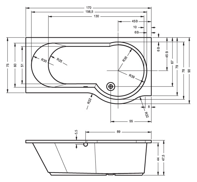 BA8000500000000_top1 Ванна Riho Dorado Santreyd - Вид №10