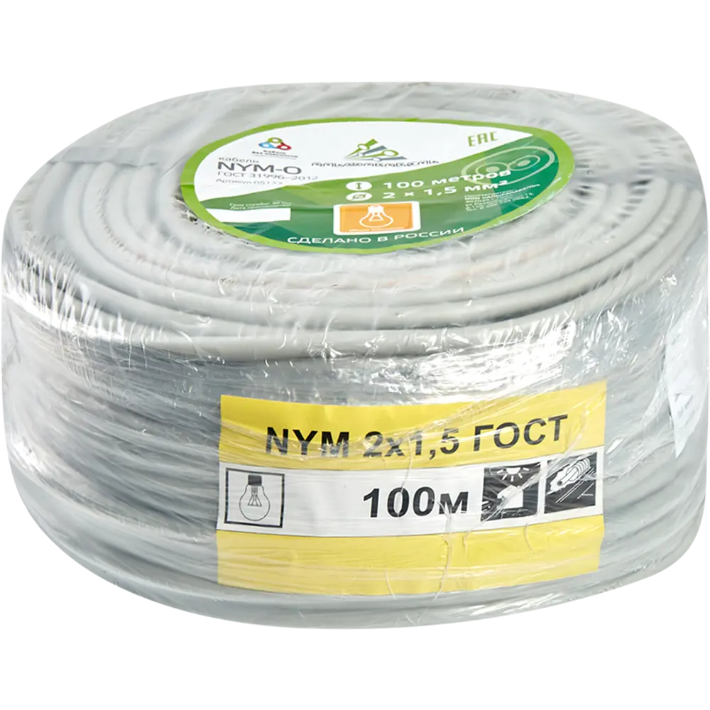 Кабель Партнер-Электро NYM 2x1.5 100 м ГОСТ цвет серый 14157930 STLM-2044395  - Вид №2