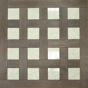 Модульный паркет Da Vinci Модульный паркет с камнем Винсдор Шамбор Дуб Любая на выбор с брашью (Текстурированная) 800х800 мм.