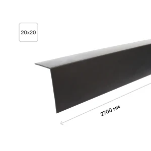 Угол ПВХ 20x20x2700 мм цвет черный 84267826 STLM-2061309