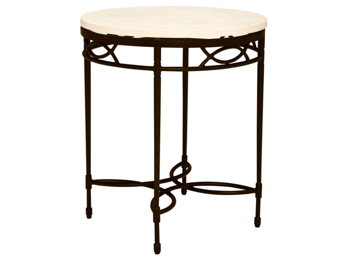 Круглый стол из смолы и нержавеющей стали JANUS et Cie ARCH-00073703