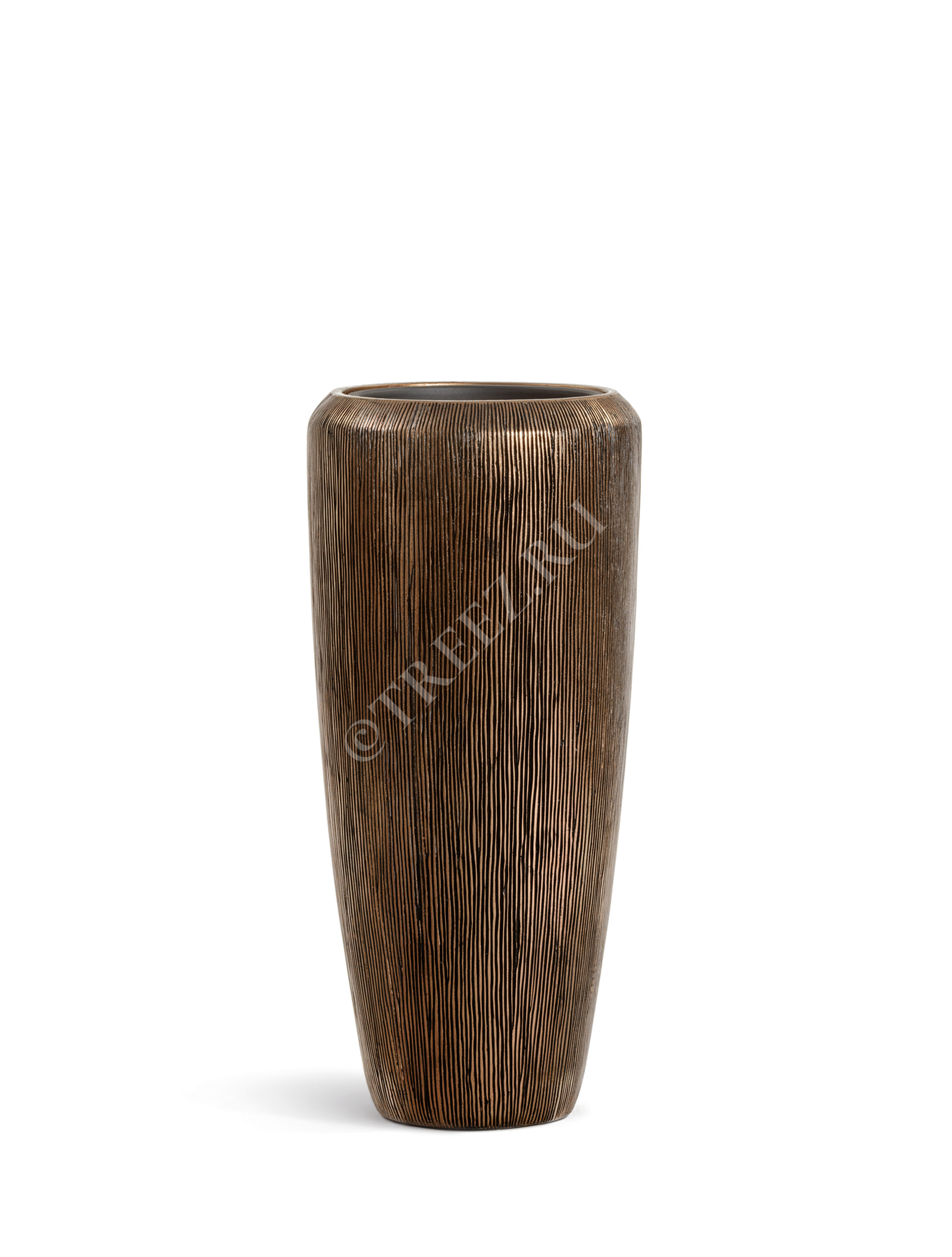 41.3321-06-049-BRS-097 Кашпо  Effectory - серия Wow - Высокий конус Design - Тёмное матовое золото Цветочная коллекция  - Вид №4