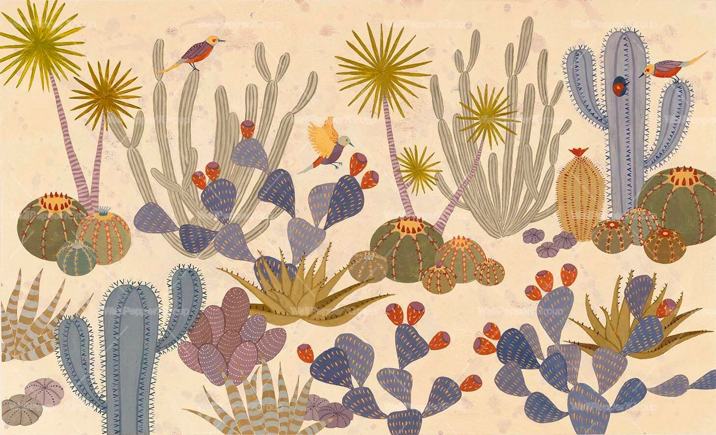 Тропические обои ПВХ бесплатно, ЭКО, моющиеся WallPepper окружающая среда ARCH-00072567 - Вид №2