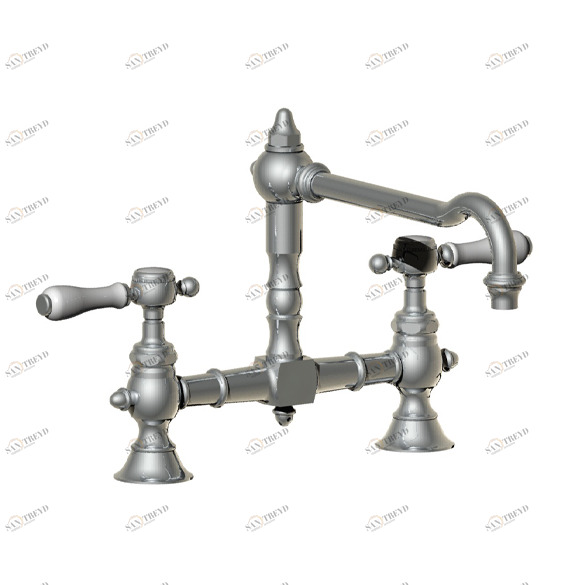 19101 Смеситель для мойки на 2 отверстия / версия с рычагом / без сливного отверстия HORUS Range Julia Victoria 