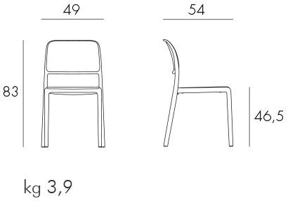 Nardi Штабелируемый стул для ресторана из полипропилена Step/spritz sun-id-1404346 - Вид №3