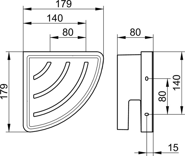 12757010001 Угловая корзинка для душа KEUCO Collection Moll - Вид №2