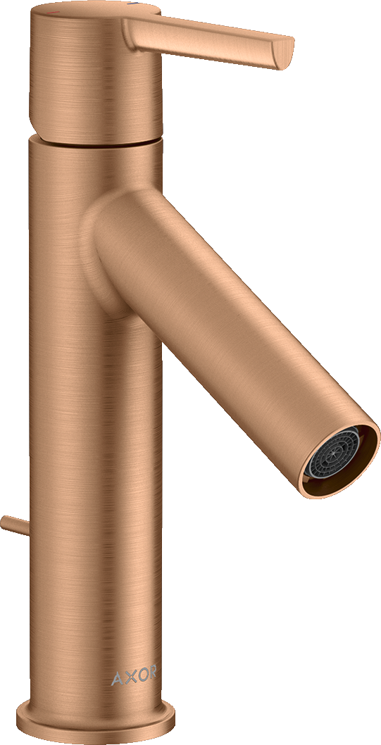 10001140 Смеситель для раковины 100, однорычажный, с рычажной ручкой и сливным гарнитуром AXOR STARCK