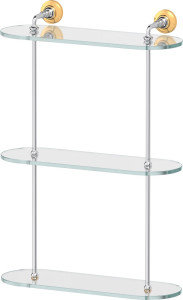 STI 117 Полка 3-х ярусная 40 cm 3SC STILMAR CHROME/GOLD
