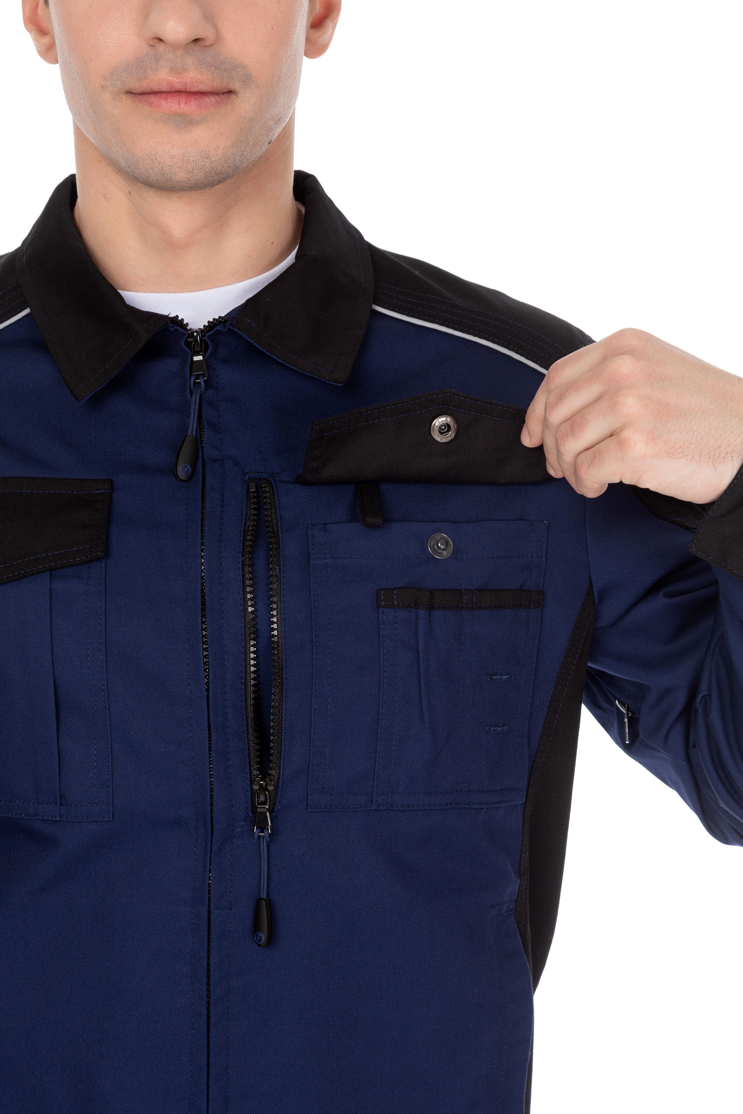 70048 Костюм  NEW темно-синий с черным STATUS  Летняя спецодежда  размер 60-62/170-176  - Вид №20