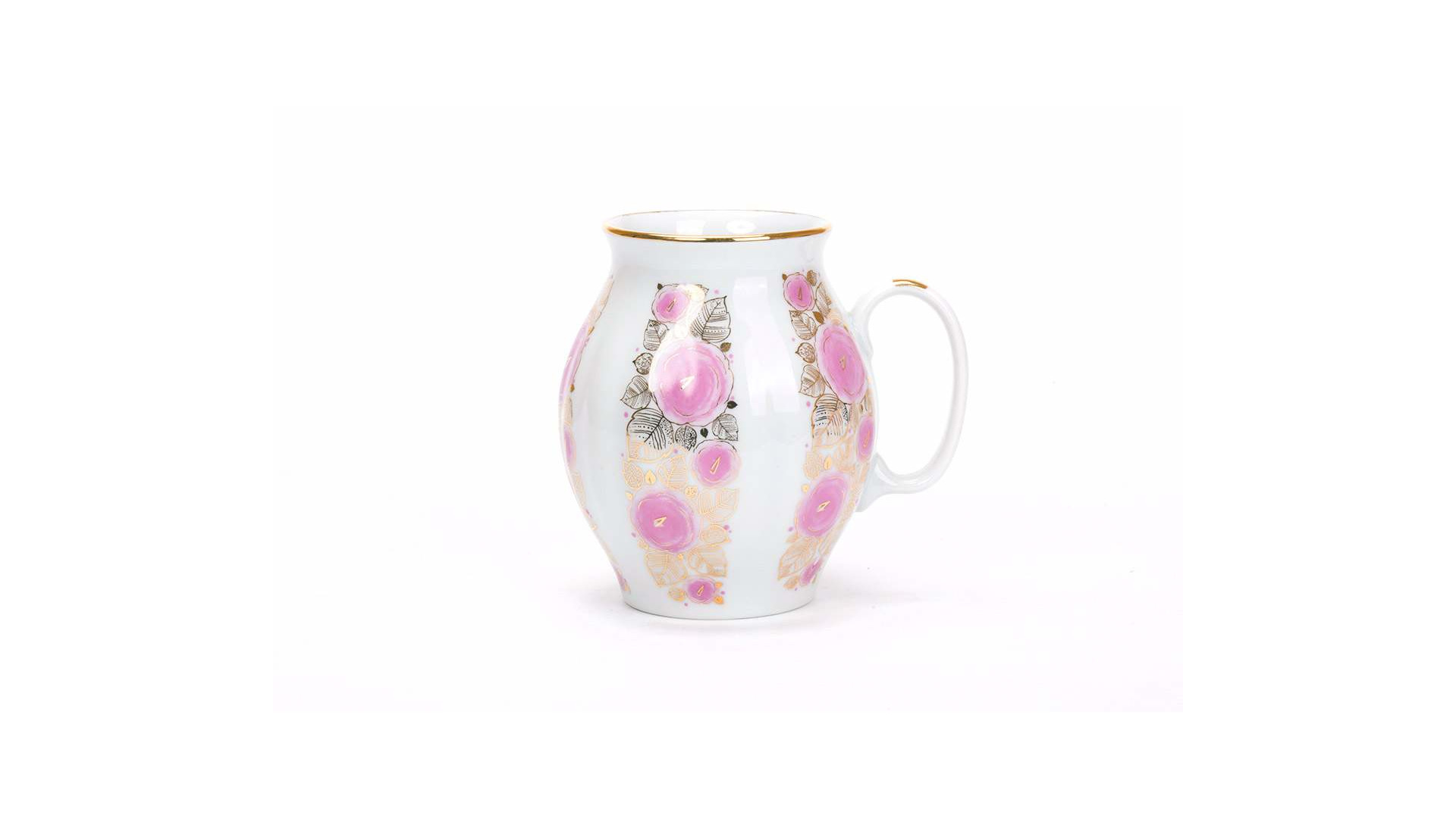 10631335 Дулевский фарфор Сервиз чайный 6/15 "Белый лебедь" "Розовый сад" Фарфор  - Вид №1