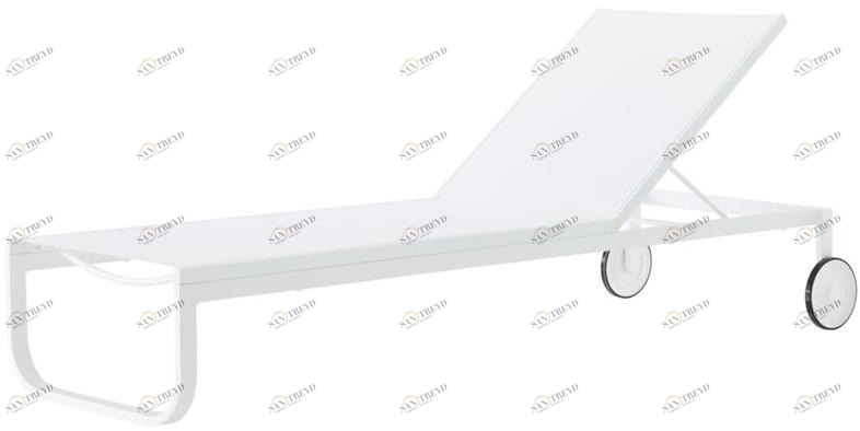 Ligne Roset Штабелируемый откидной брезентовый садовый кушетка на колесиках  10266018-10266019 