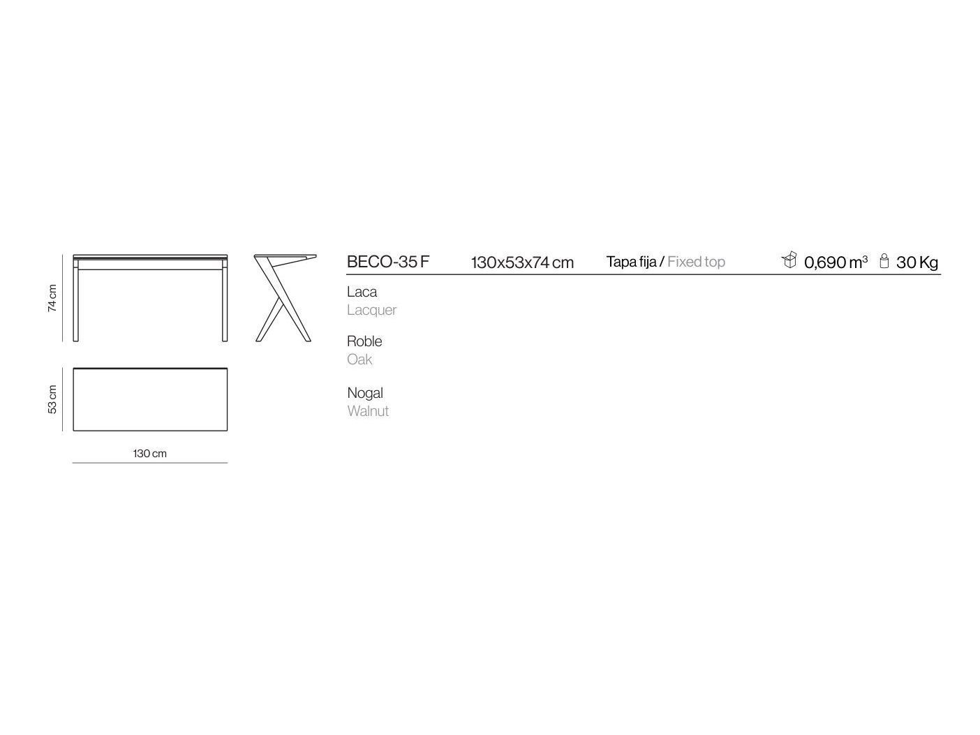 Стол из массива дерева Kendo Mobiliario Beco ARCH-00105831 - Вид №8