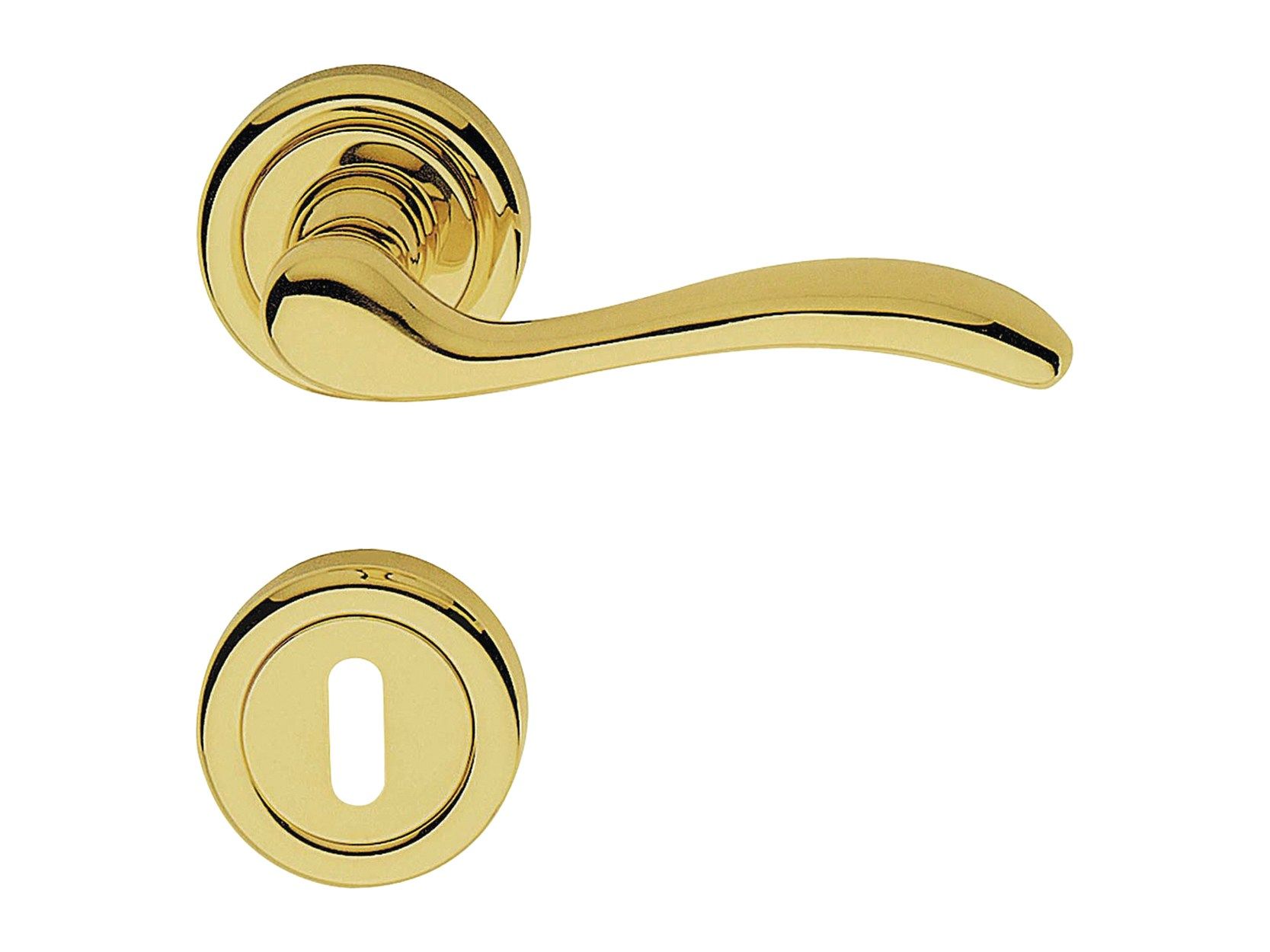 Классическая латунная ручка на розетке с насадкой LINEA CALI' ARCH-00034278 - Вид №1