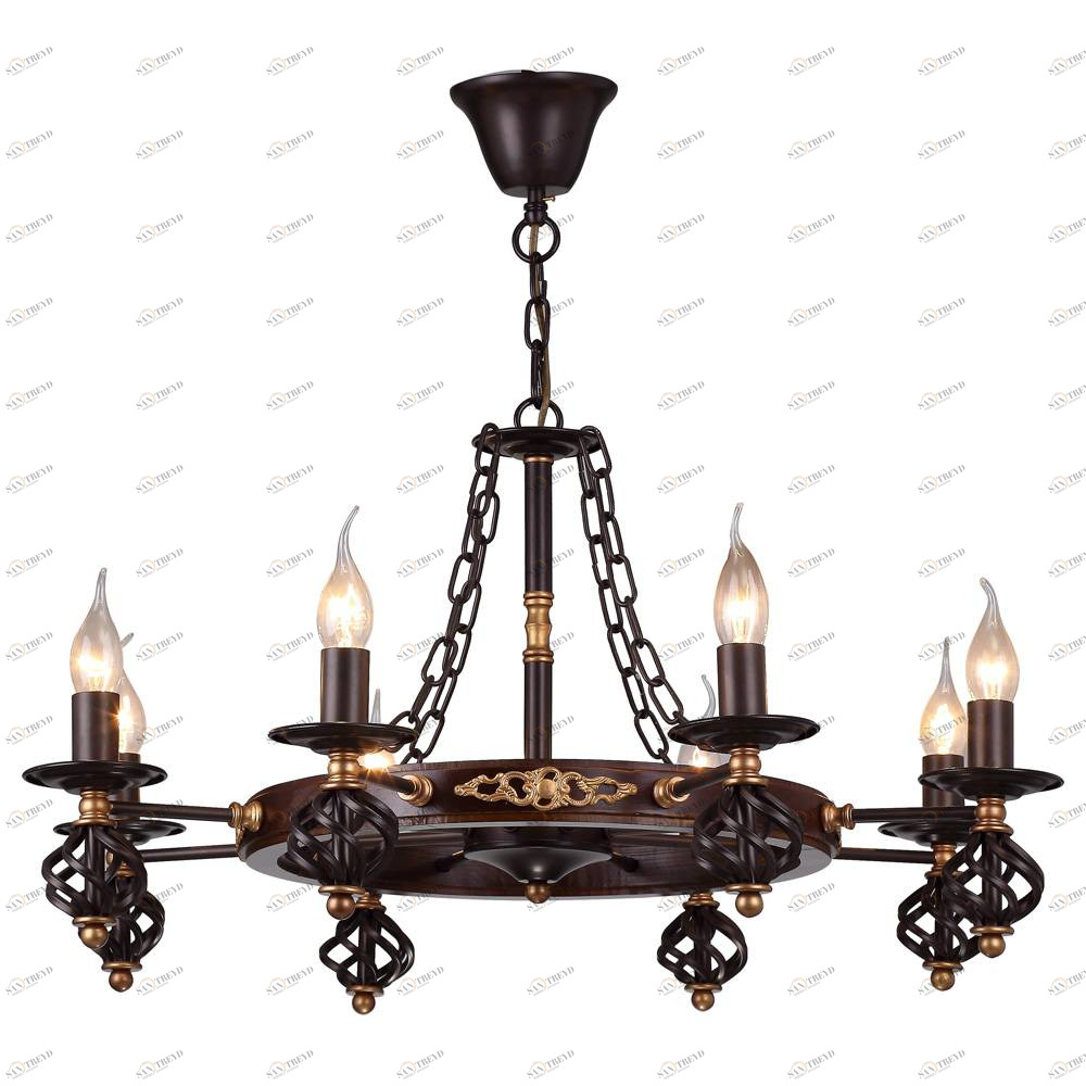 Подвесная люстра Arte Lamp Cartwheel A4550LM-8CK ARTE LAMP ДИЗАЙНЕРСКИЕ, CARTWHEEL 056541 Коричневый 