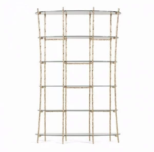 Ginger & Jagger Книжный шкаф из латуни и стекла Earth to earth