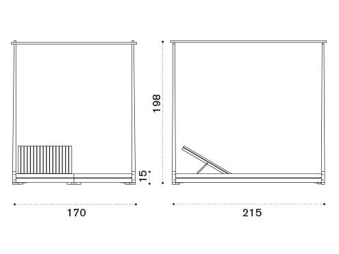 Садовая кровать из тикового дерева с балдахином Ethimo сущность ARCH-00078293 - Вид №4
