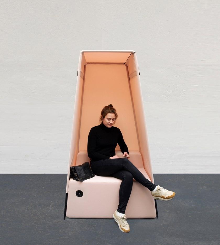 Marine Peyre Editions Акустическое офисное кресло из ткани Gabriel® sun-id-1504533 - Вид №1