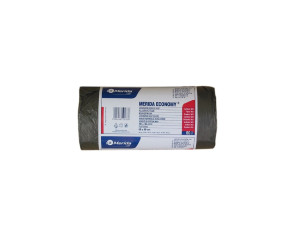W31 Одноразовые мешки для мусора ЭКОНОМ, 60 x 90 см, вместимость 70 л, рулон 50, ЧЕРНЫЙ, HDPE Merida