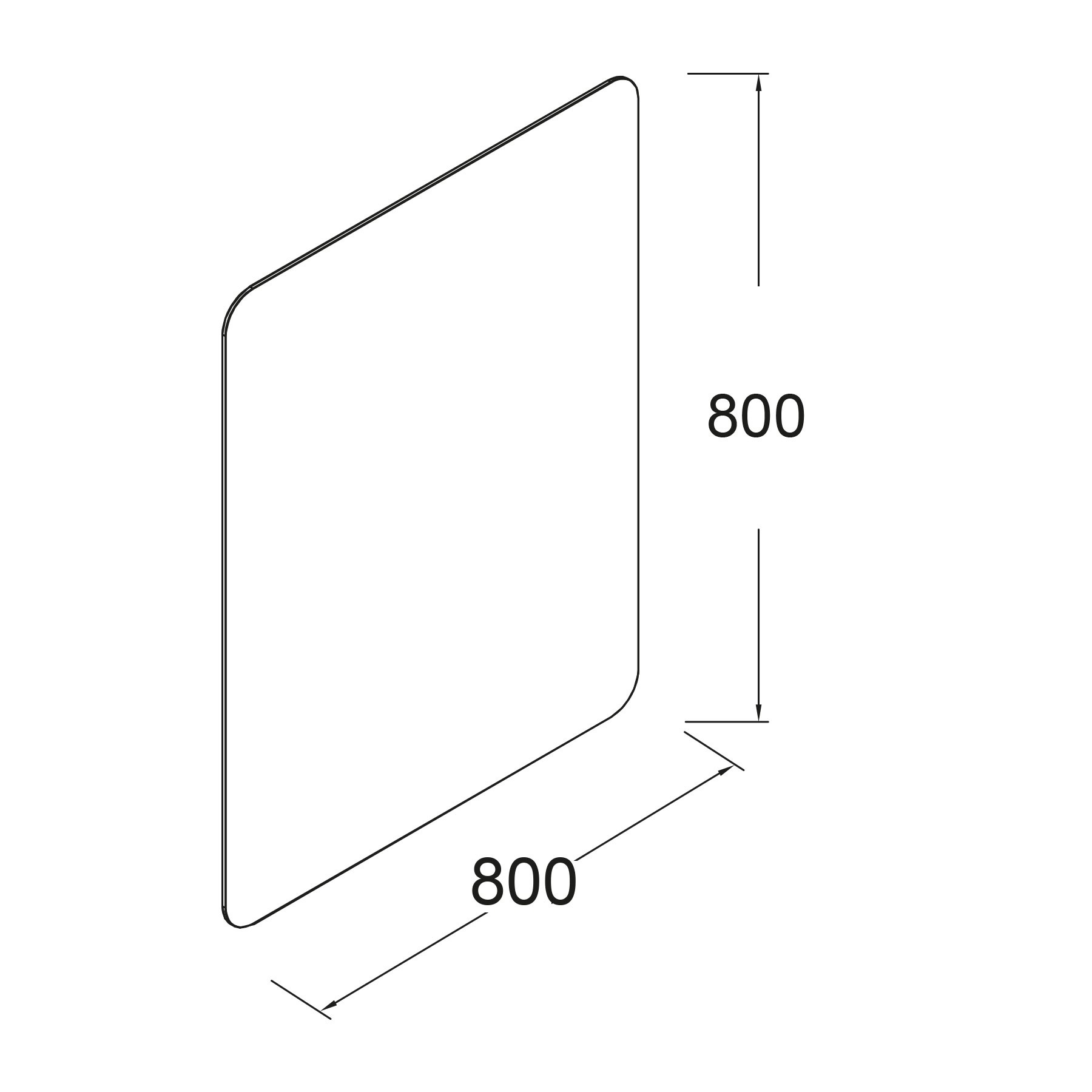 20732 SALGAR Зеркало ROTA 800 800 x 800 мм  - Вид №2