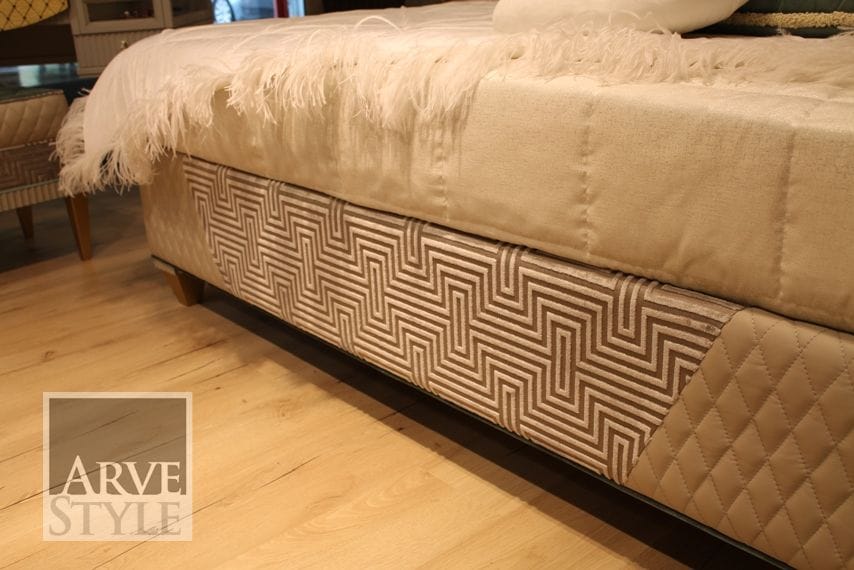 Двуспальная мягкая кровать из ткани с высоким изголовьем Arvestyle ARCH-00144095 - Вид №2