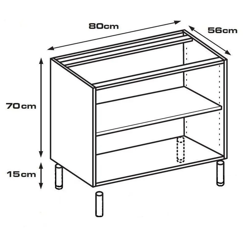 Каркас напольный 80x70x56 см, ЛДСП, цвет белый 82239837 STLM-2138063 DELINIA  - Вид №6