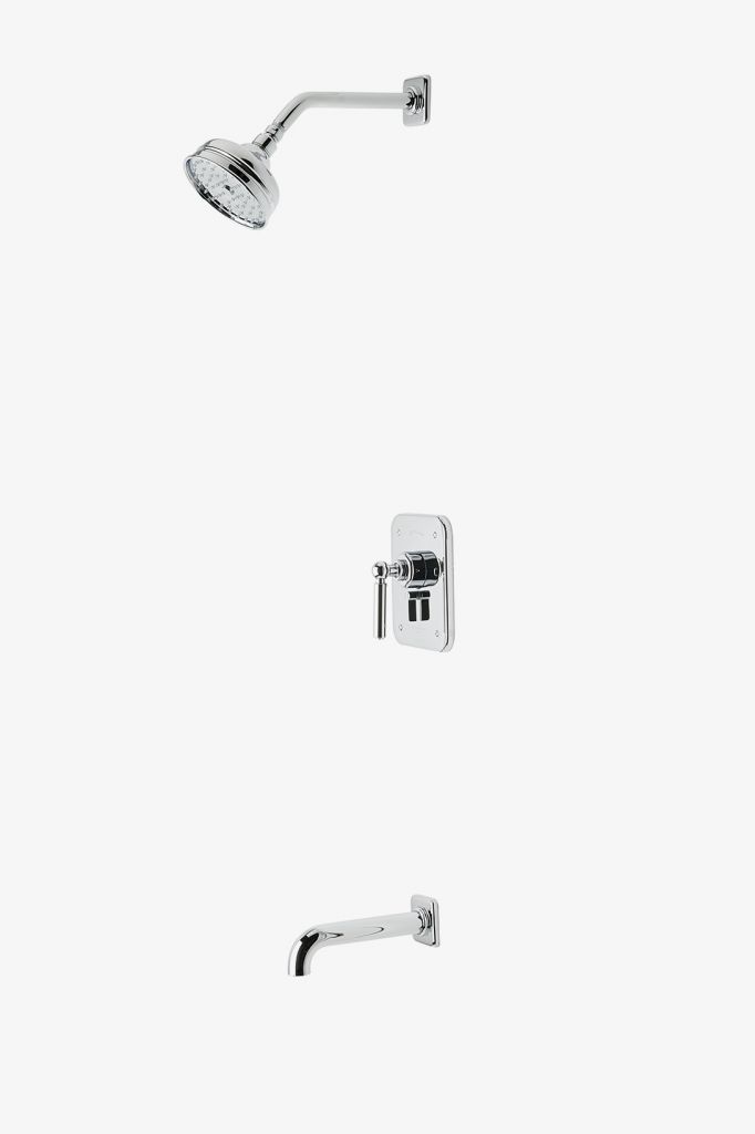 LDSP05 Душевая кабина Ludlow с балансировкой давления, 5-дюймовая насадка для душа и излив для ванны Waterworks 