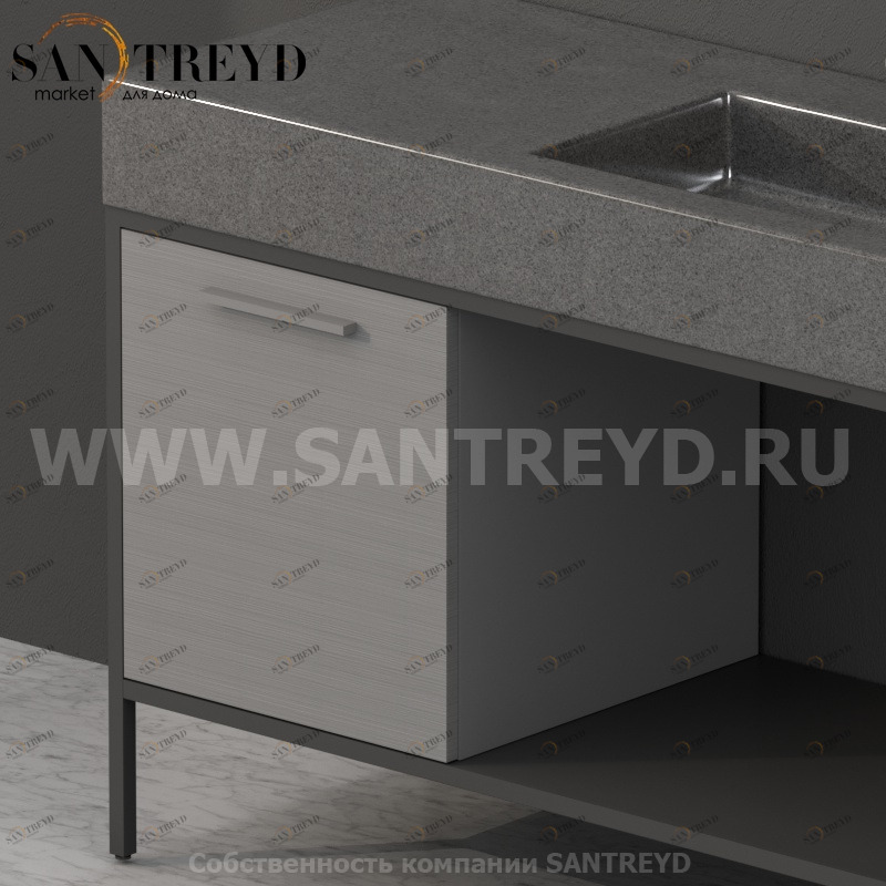 SS4548TO Тумба с открывающейся левой створкой (с 1 стеклянной полкой) Globo Ceramica Globo INCANTHO