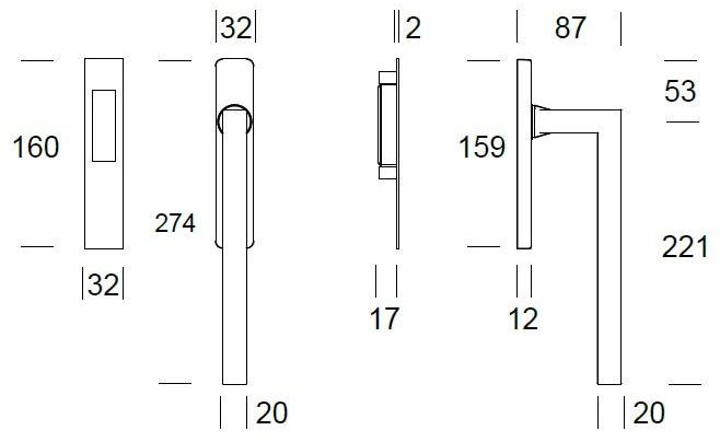 Reguitti Ручка из нержавеющей стали Geneve Aq03ldq00** - Вид №1
