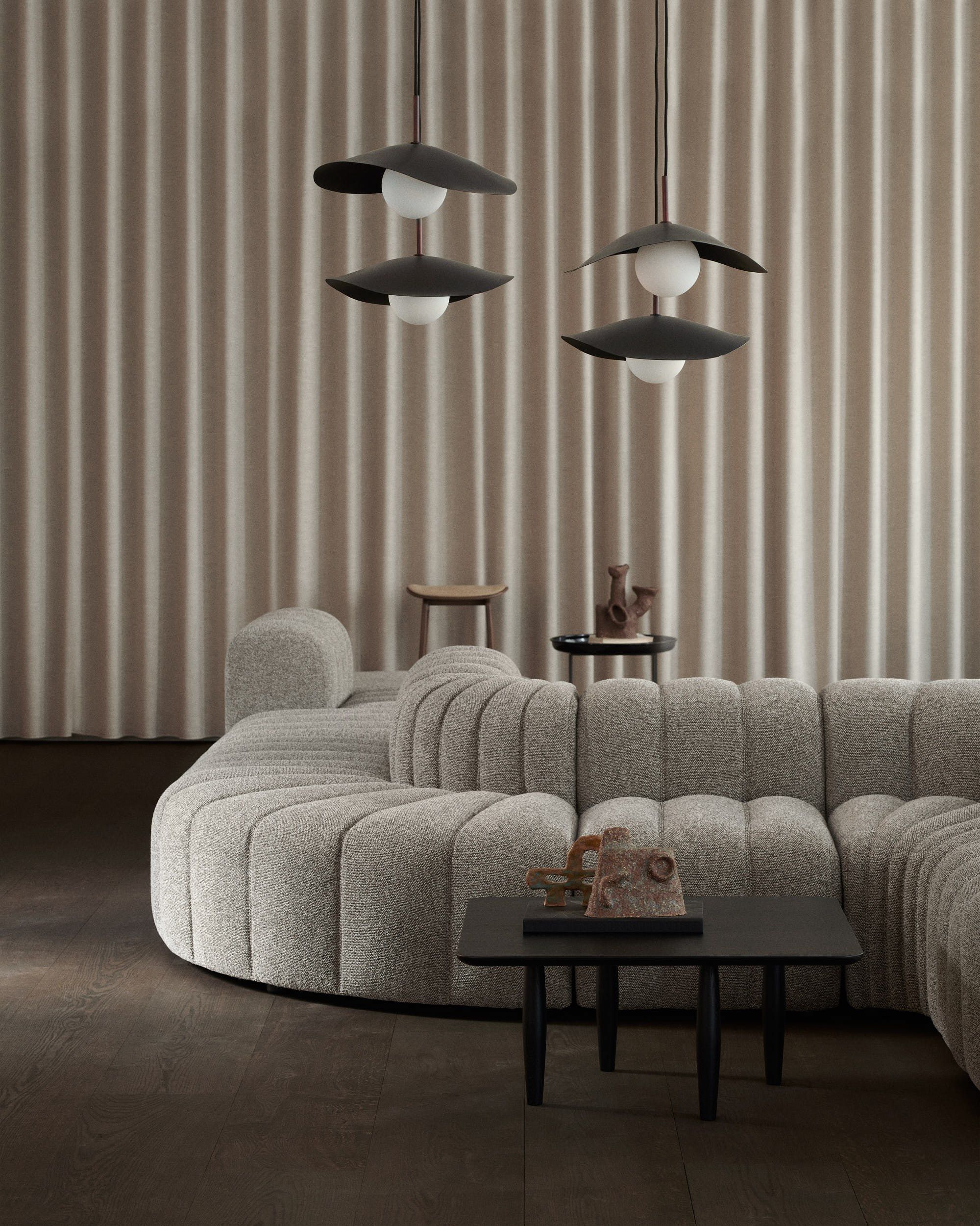 Тканевый изогнутый модульный диван NORR11 студия ARCH-00086489 - Вид №7