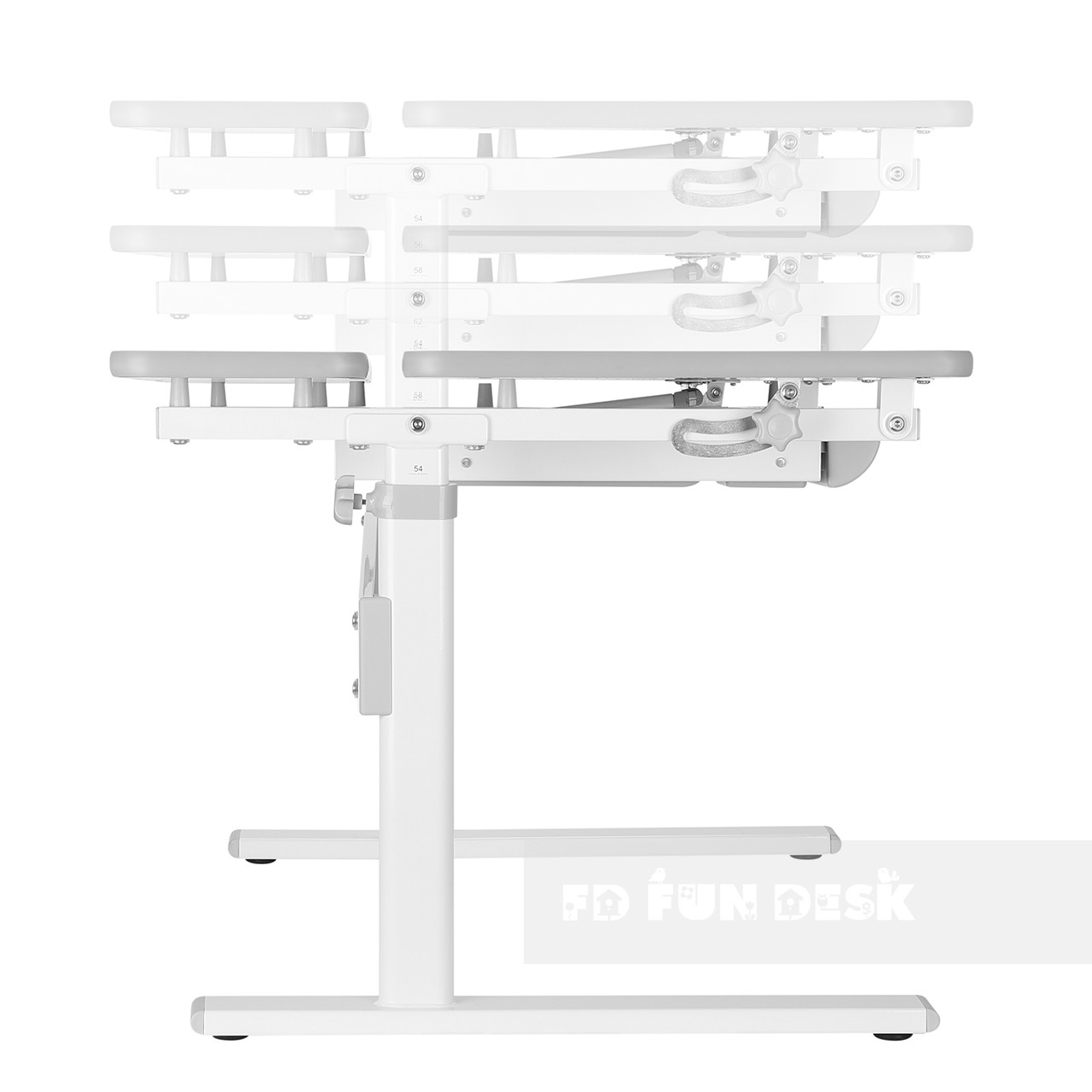 Парта детская с выдвижным отделением светло-серая Colore Grey FUNDESK  00-3948616 Белый;серый Santreyd  - Вид №5