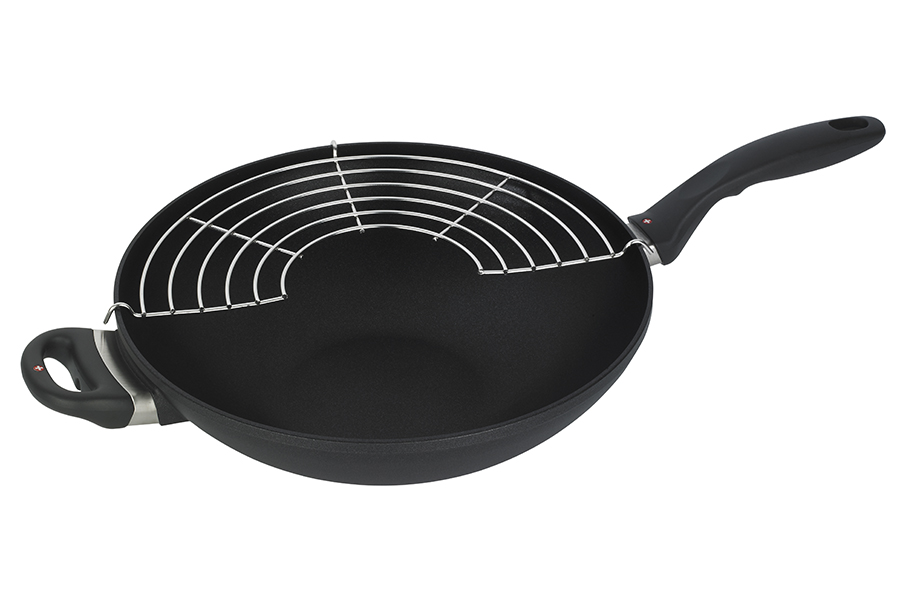 Сковорода-вок индукционная Swiss Diamond со стеклянной крышкой, две ручки, Ø32 см XD61132IC - Вид №6