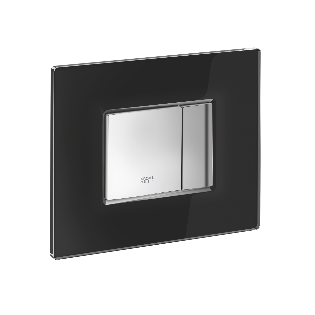 Панель смыва для унитаза GROHE Skate Cosmopolitan Glass (3 режима смыва), черный бархат (38845KS0) - Вид №1