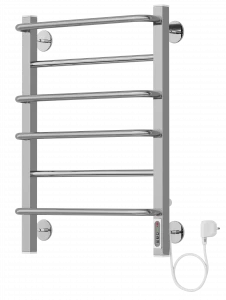4630080267114 ЭЛЕКТРИКА Евромикс квадро П6 450х650 электро (new встроен.диммер) Полотенцесушитель TERMINUS RAL 9005 матовый