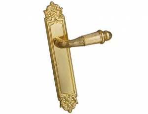 0A3870.000.21 Ручки дверные на пластинах Полированная латунь