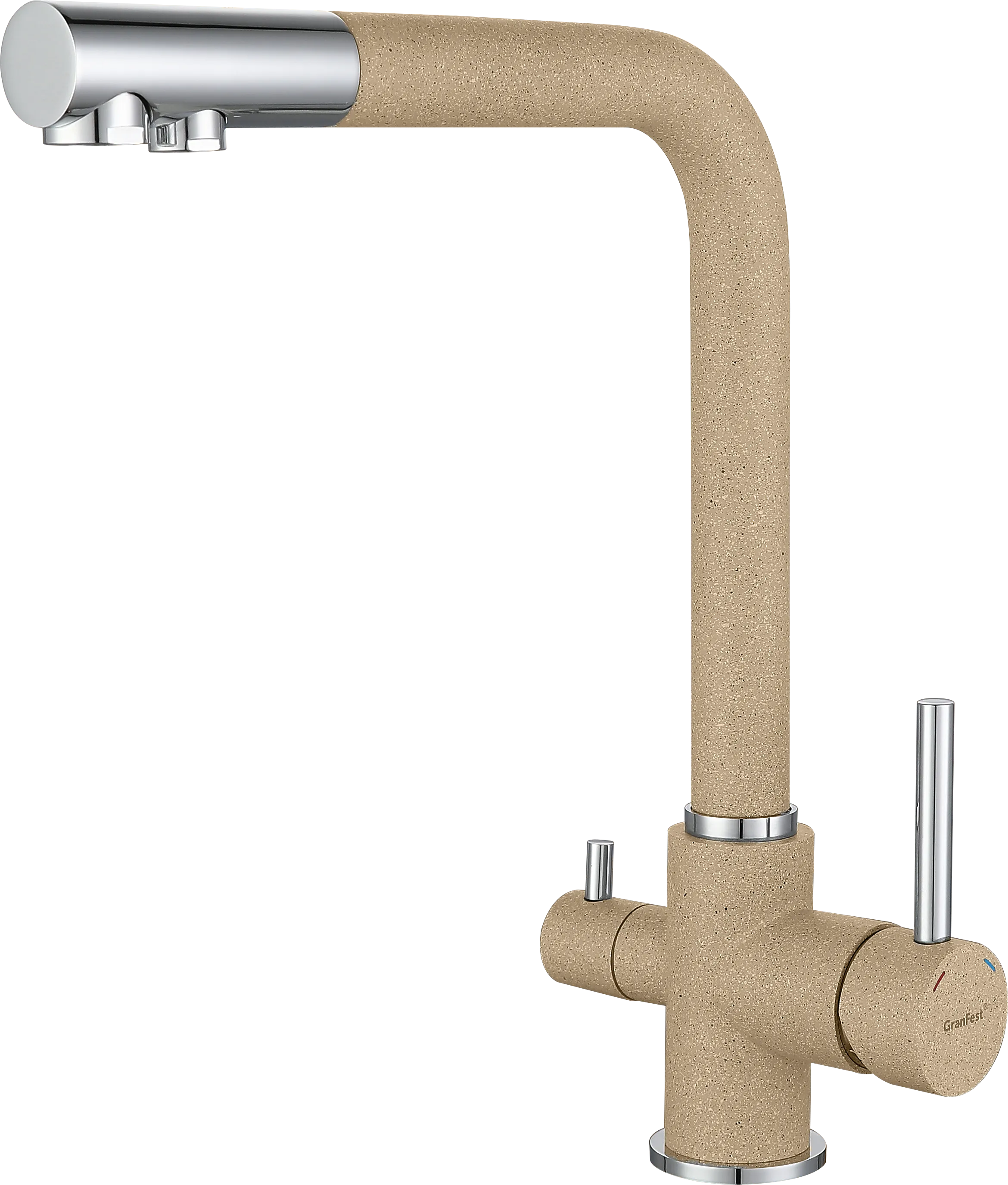 Кухонный смеситель 3611 песочный GranFest 