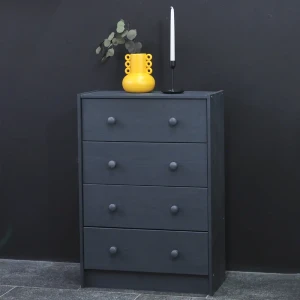 91227478 Комод Dipriz Раст 4 ящика 62x30x90 см дерево цвет серый STLM-1427992