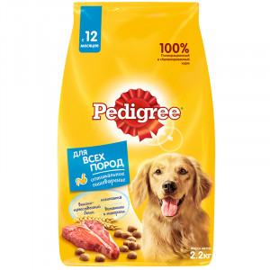 Т0041166 Корм для собак говядина, рис, овощи сух. 2,2кг PEDIGREE