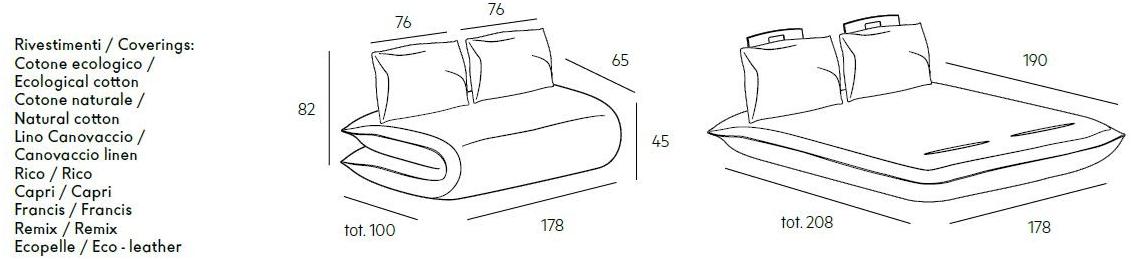 Lago Двухместный диван / матрас из хлопкового футона Chama sun-id-1513095 - Вид №6