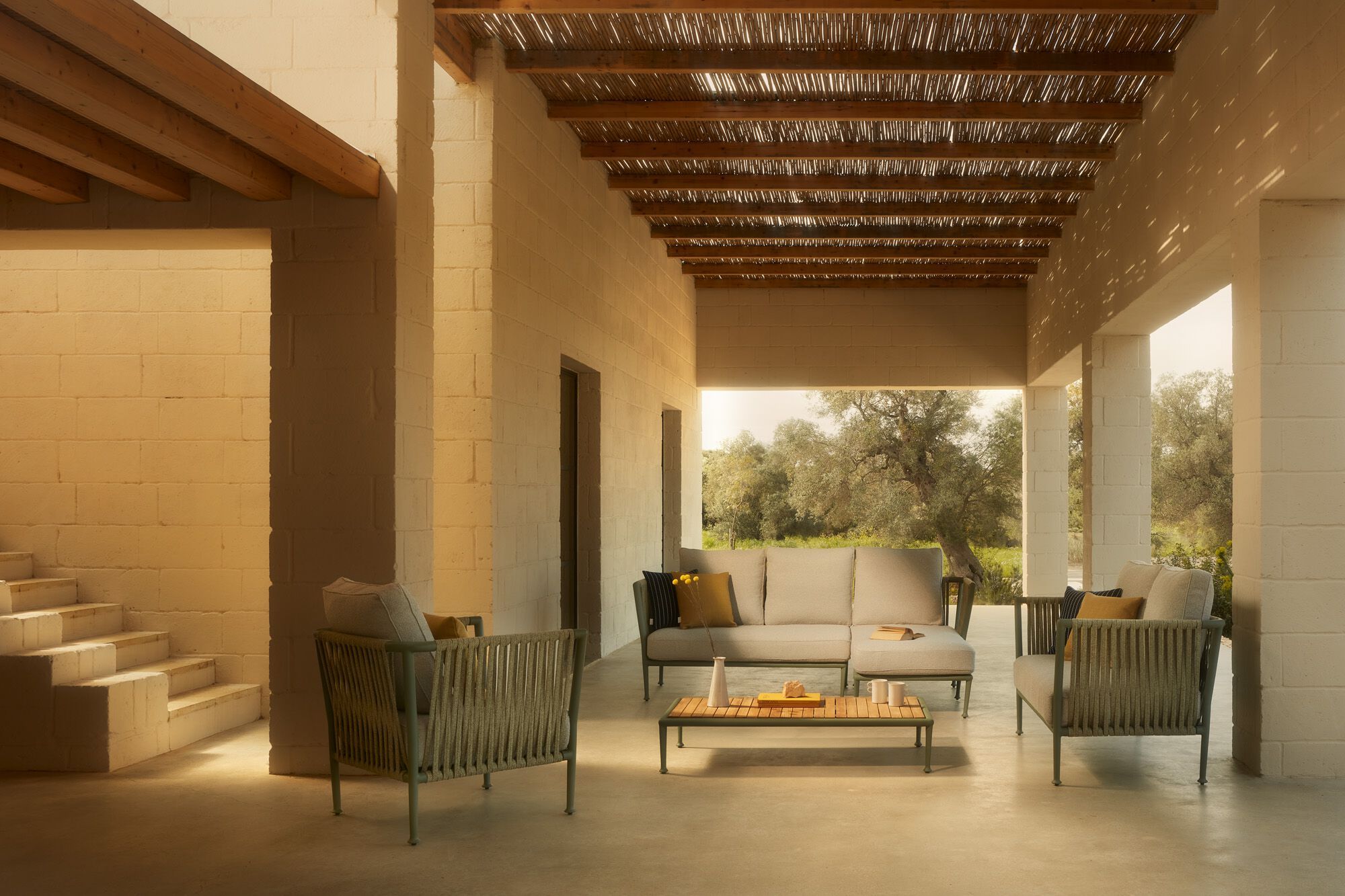 2-местный угловой садовый диван Unopiù Treble ARCH-00135453 - Вид №4