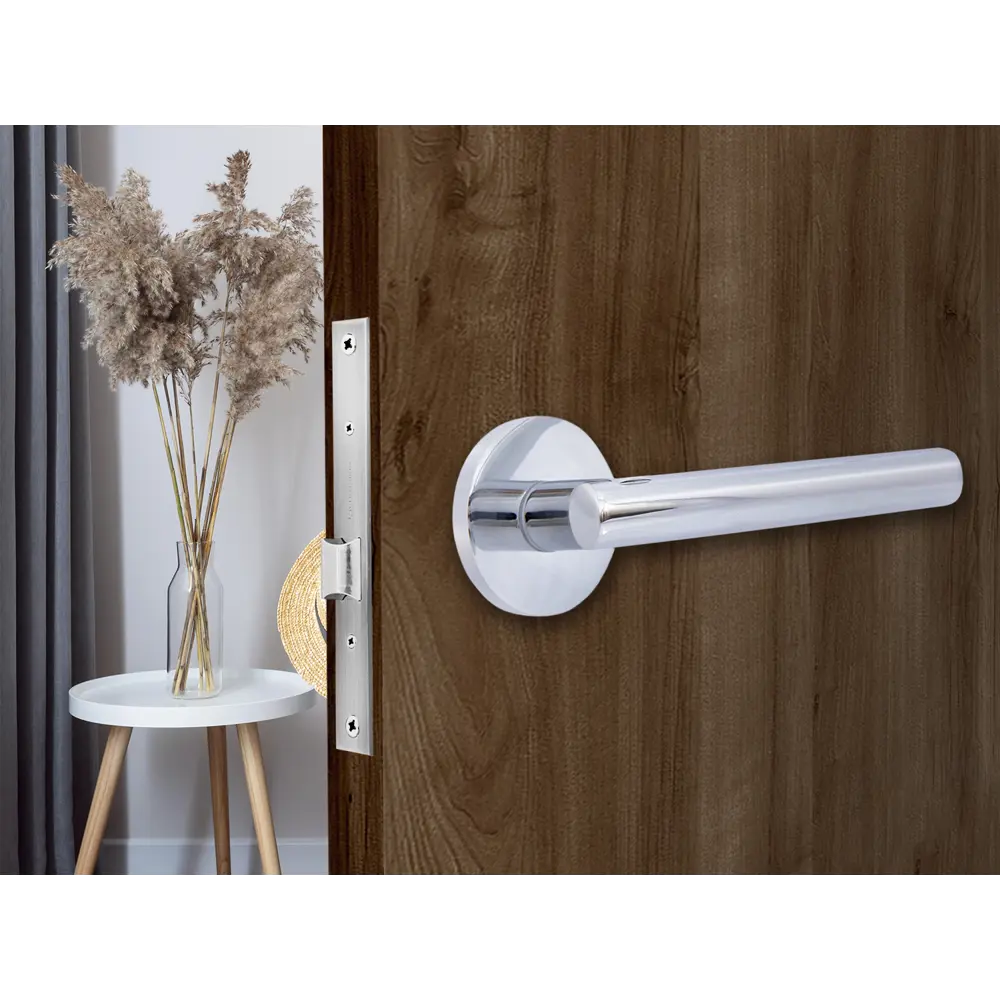 Дверные ручки Фабрика замков Mirobriga, без запирания, цвет хром STLM-2094612 - Вид №4