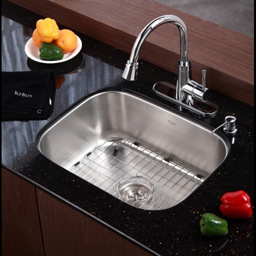 KBU12 Мойка кухонная прямоугольная Krausru  - Вид №3