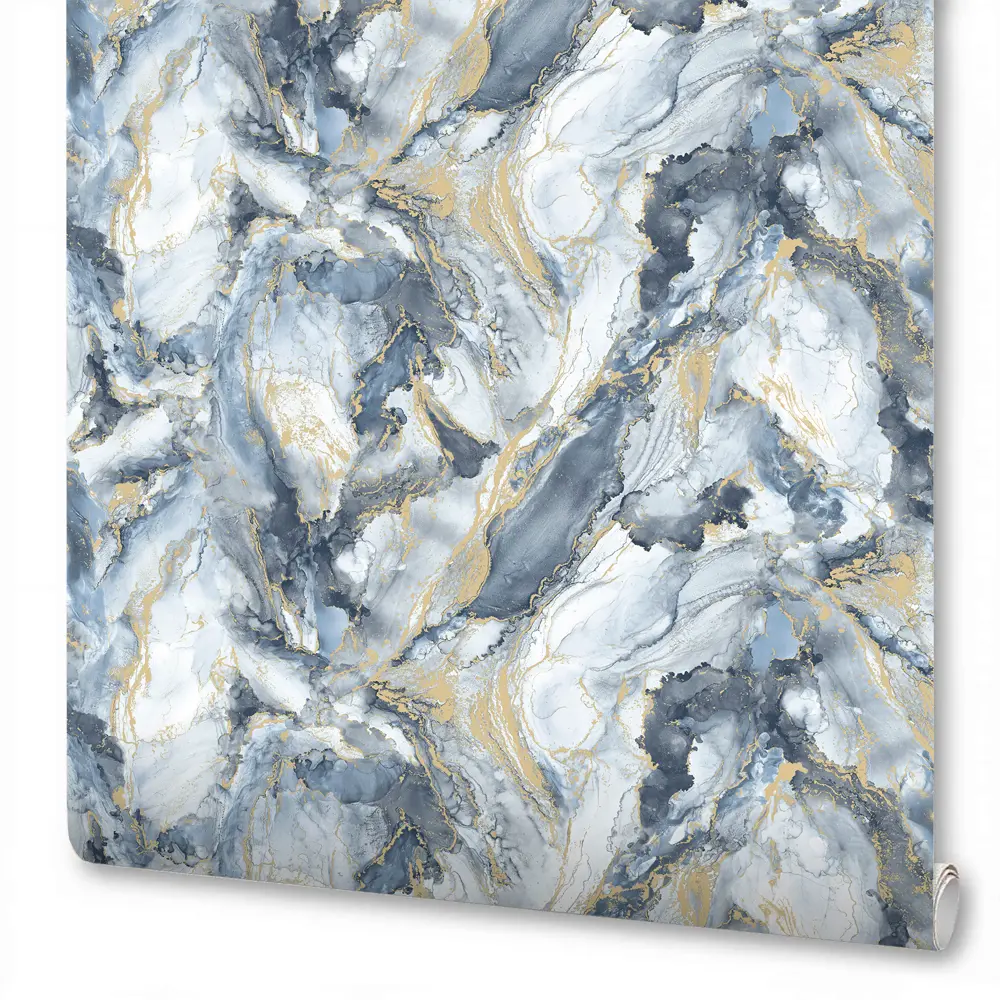 Флизелиновые обои NEW AGE Sangay глубокий синий 1.06 м 89389779 STLM-1545146