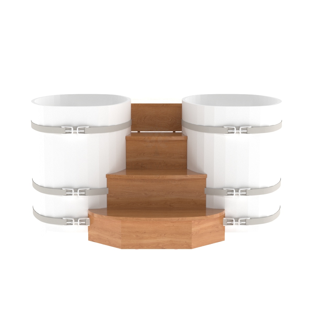 2132 Подиум на 2 купели 0,76х1,16 дуб натуральный Alyarus  - Вид №1