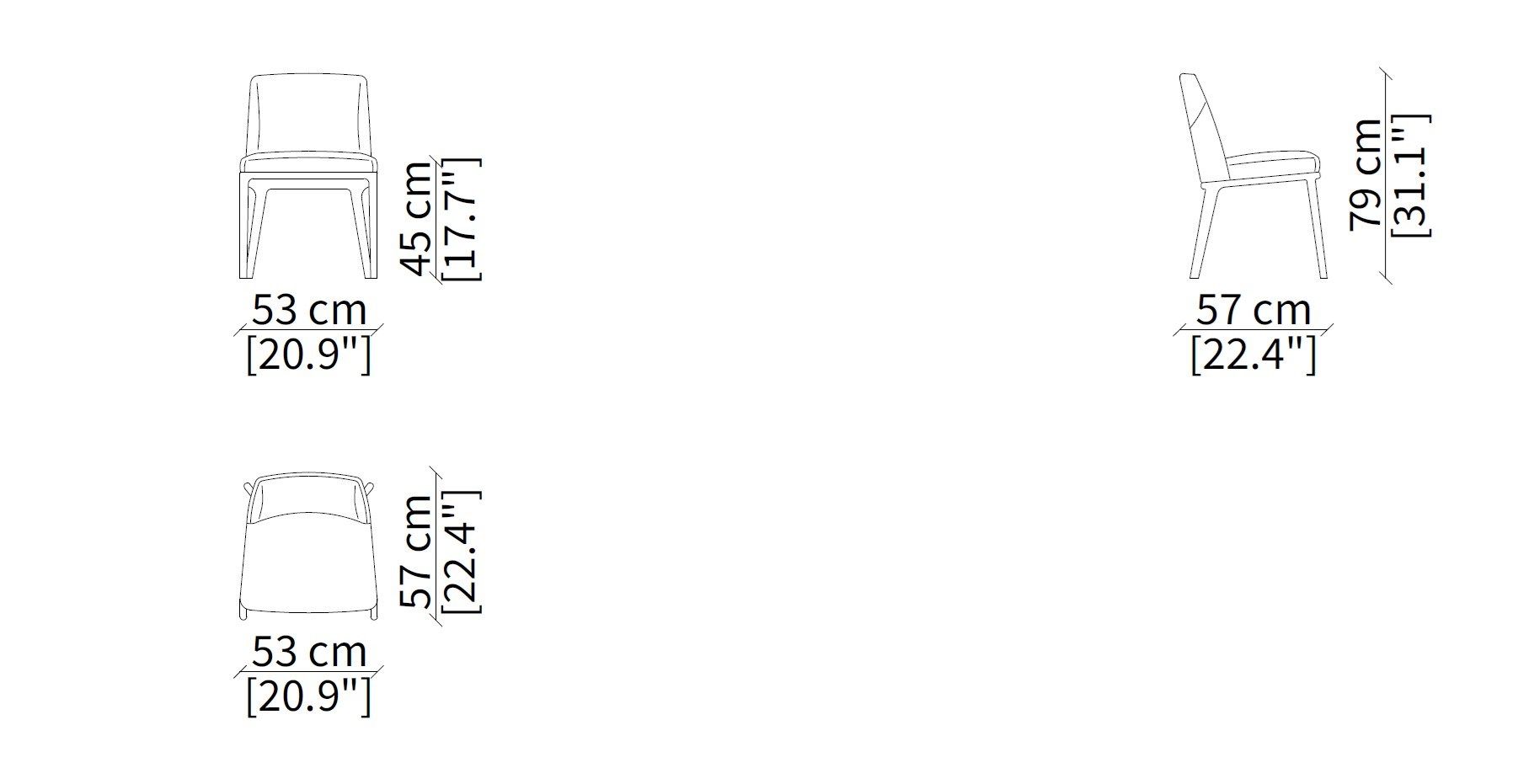 Мягкий стул из ткани Frigerio Аманда ARCH-00082374 - Вид №5