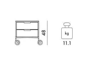 Офисный комод из ПММА с колесами Kartell MOBIL ARCH-00065007 - Вид №172