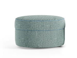 Круглый пуф из ткани