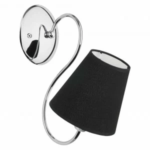 Бра с абажуром черное Ribera 11550 ALFA RIBERA 00-3928268 Серебро;черный